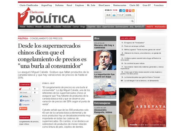 Sergio Abrevaya en Clarin