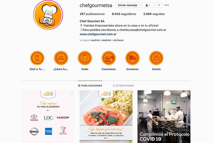 agencia de redes sociales chef gourmet