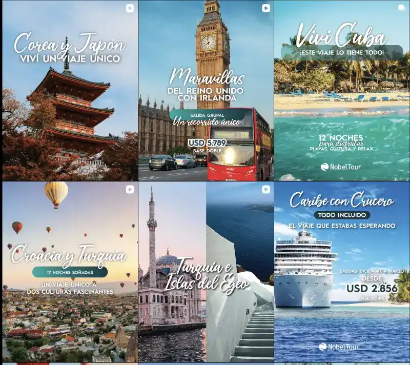 redes sociales agencia de viajes